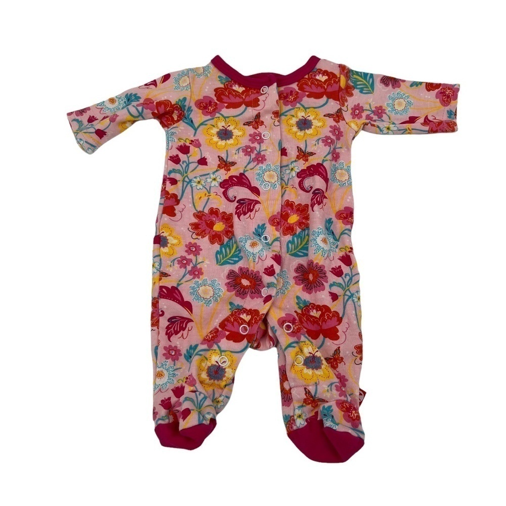 Zutano Itzy Bitzy Floral One Piece Onesie Pajamas Size Newborn Girl's